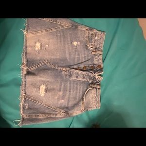 free people denim skirt